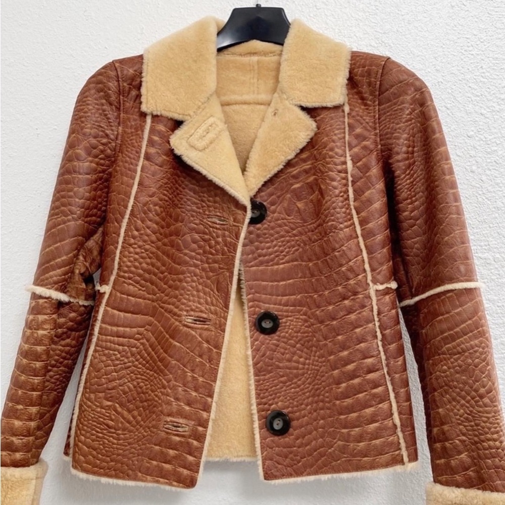 Authentic Dolce and Gabbana Crocodile Leather Coat